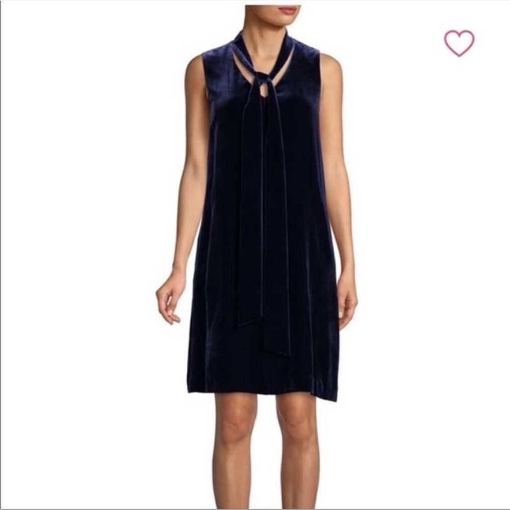 Lafayette 148 Velvet Abbie Tie Dress Size M